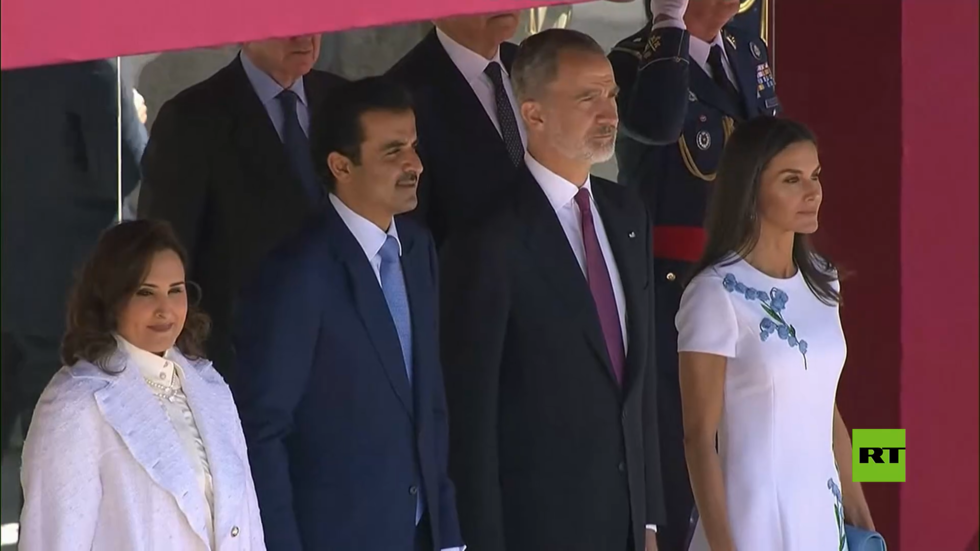 بالفيديو..  مراسم الاستقبال الملكي لأمير قطر الشيخ تميم بن حمد في مدريد