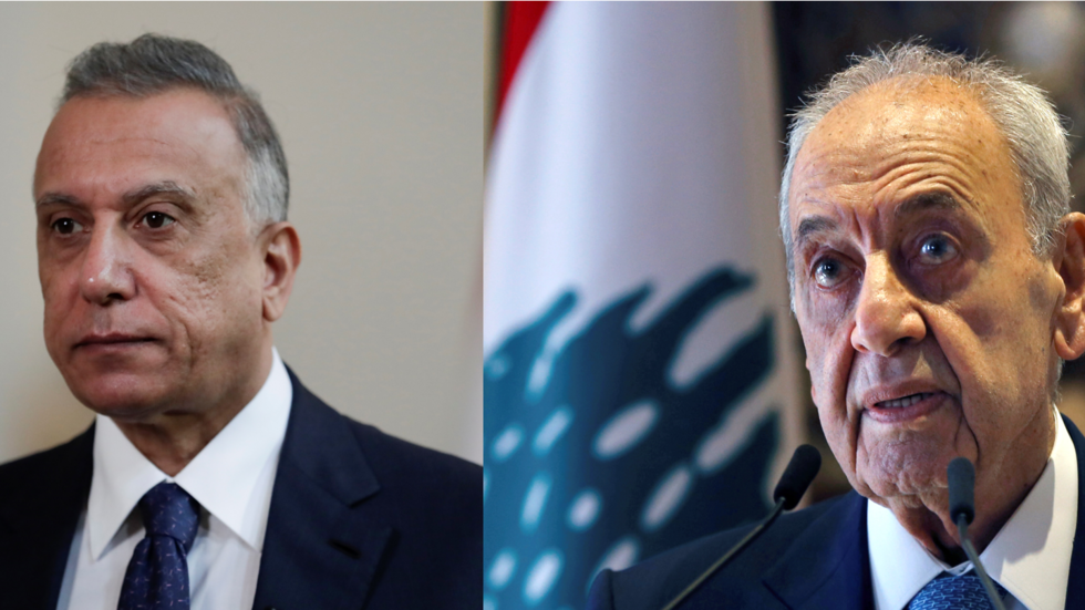 الكاظمي لبرّي: العراق مستمر في مد لبنان بكميات الفيول الخاصة بالكهرباء