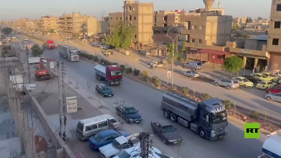 بالفيديو.. دخول قافلة للتحالف الدولي من إربيل إلى القامشلي