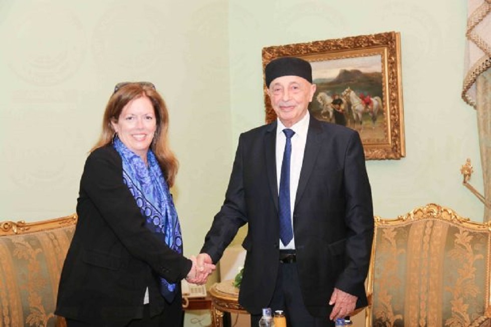 رئيس البرلمان الليبي يلتقي ويليامز لبحث تعديل النقاط الخلافية فى الدستور الليبي (صور)