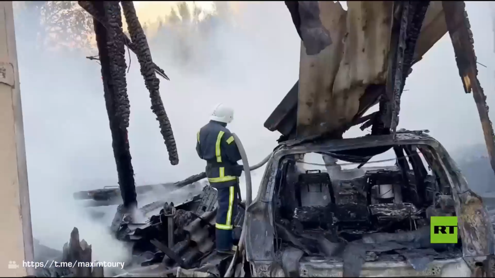 آثار القصف الأوكراني على مدينة دونيتسك