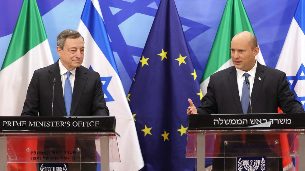 رئيس الوزراء الإسرائيلي يبحث مع نظيره الإيطالي ملف تصدير الغاز الطبيعي إلى أوروبا