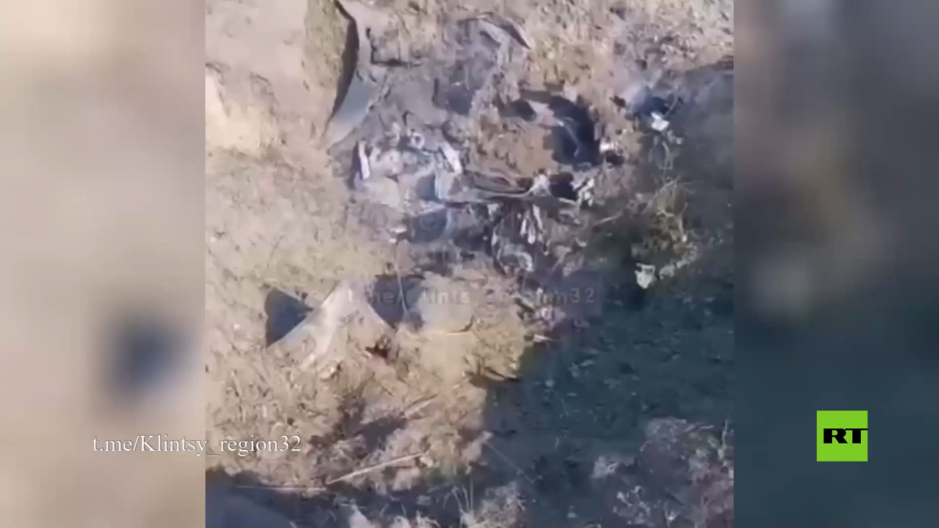 لقطات من موقع سقوط إحدى القذائف الأوكرانية في مقاطعة بريانسك الروسية