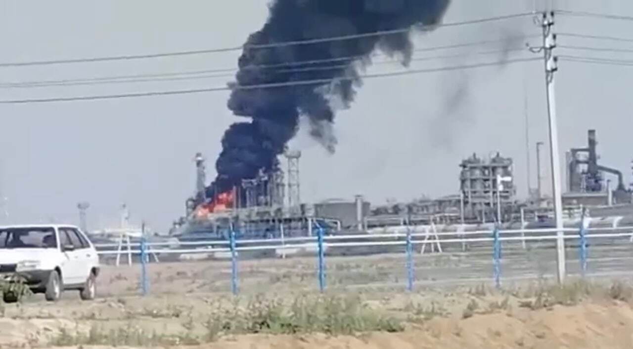حريق في مصنع لتكرير النفط في جنوب روسيا
