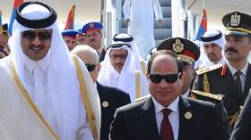 الرئيس المصري وأمير قطر يتفقان على ضرورة تعزيز التعاون الثنائي