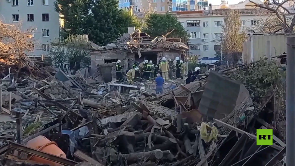 آثار القصف الأوكراني على مدينة بلغورود الروسية