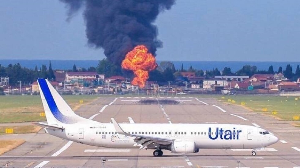 روسيا.. حريق في منطقة مطار سوتشي الدولي