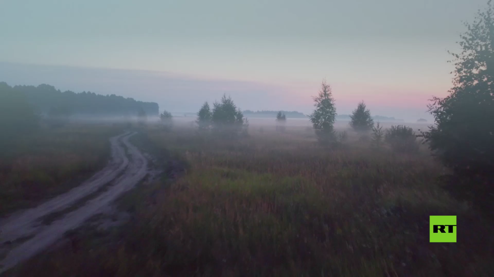 تصوير جوي لدخان كثيف من حرائق غابات ريازان الروسية