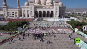 تصوير جوي لأكبر عرس جماعي في اليمن