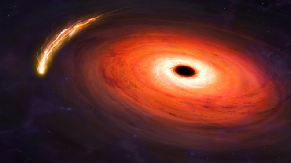 توهج ناتج عن تمزق نجم حتى الموت يكشف عن ثقب أسود مختبئ في مجرة قزمة