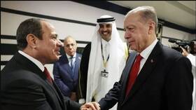أردوغان يعلق على مصافحته التاريخية للسيسي في قطر