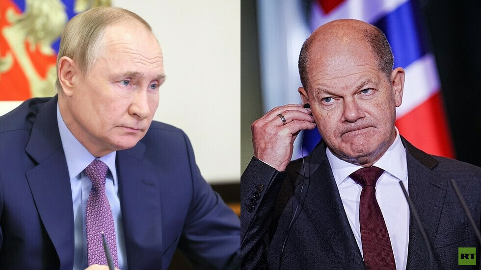 في محادثة تليفونية مع شولتس.. بوتين يحث ألمانيا على إعادة النظر في نهجها