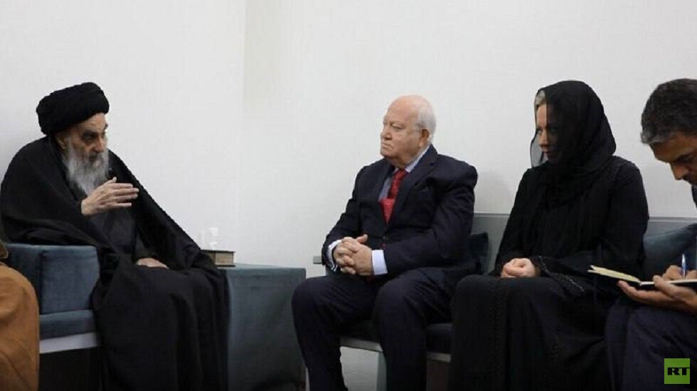 السيستاني يستقبل مبعوث الأمم المتحدة لحماية المواقع الدينية والأثرية