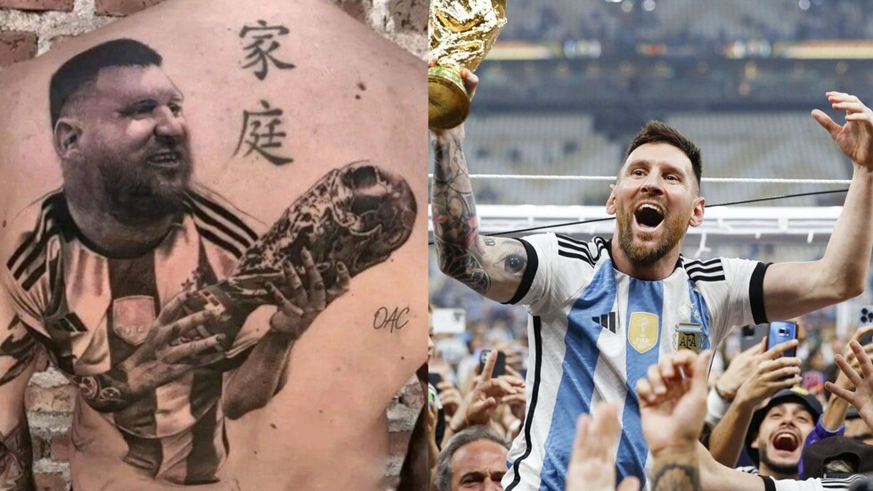 بين مضحك ومرعب.."أسوأ وشوم" لميسي بعد تتويجه بكأس العالم مع الأرجنتين (صور)