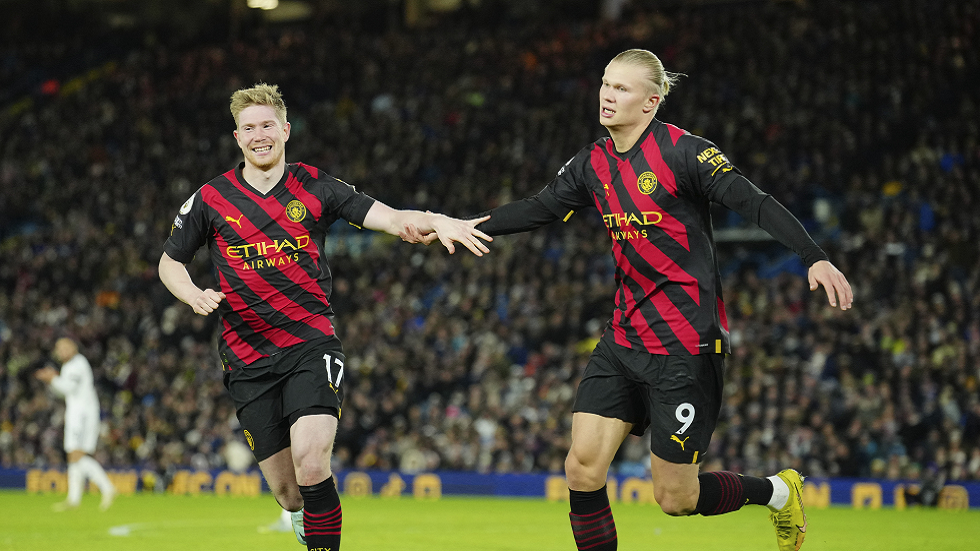 ثنائية هالاند تعيد مانشستر سيتي إلى وصافة الدوري الإنجليزي