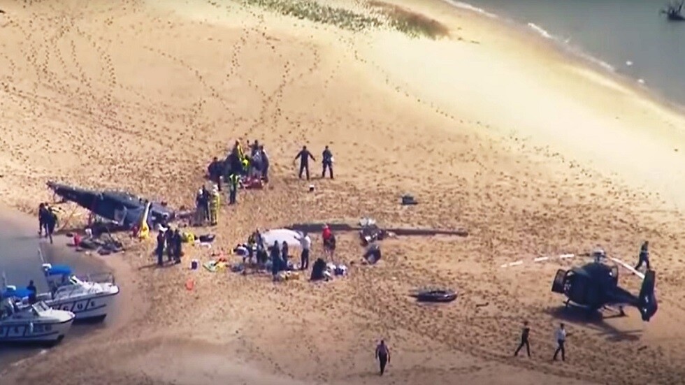 أستراليا.. مقتل 4 أشخاص في اصطدام مروحيتين (فيديو)