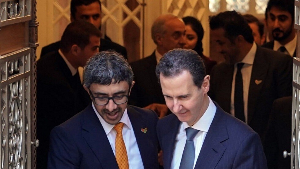 بشار الأسد يستقبل وزير الخارجية الإماراتي (صورة + فيديو)