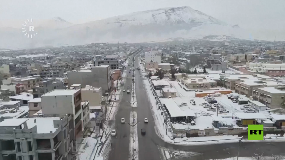 ثلوج كثيفة تغطي شمال العراق