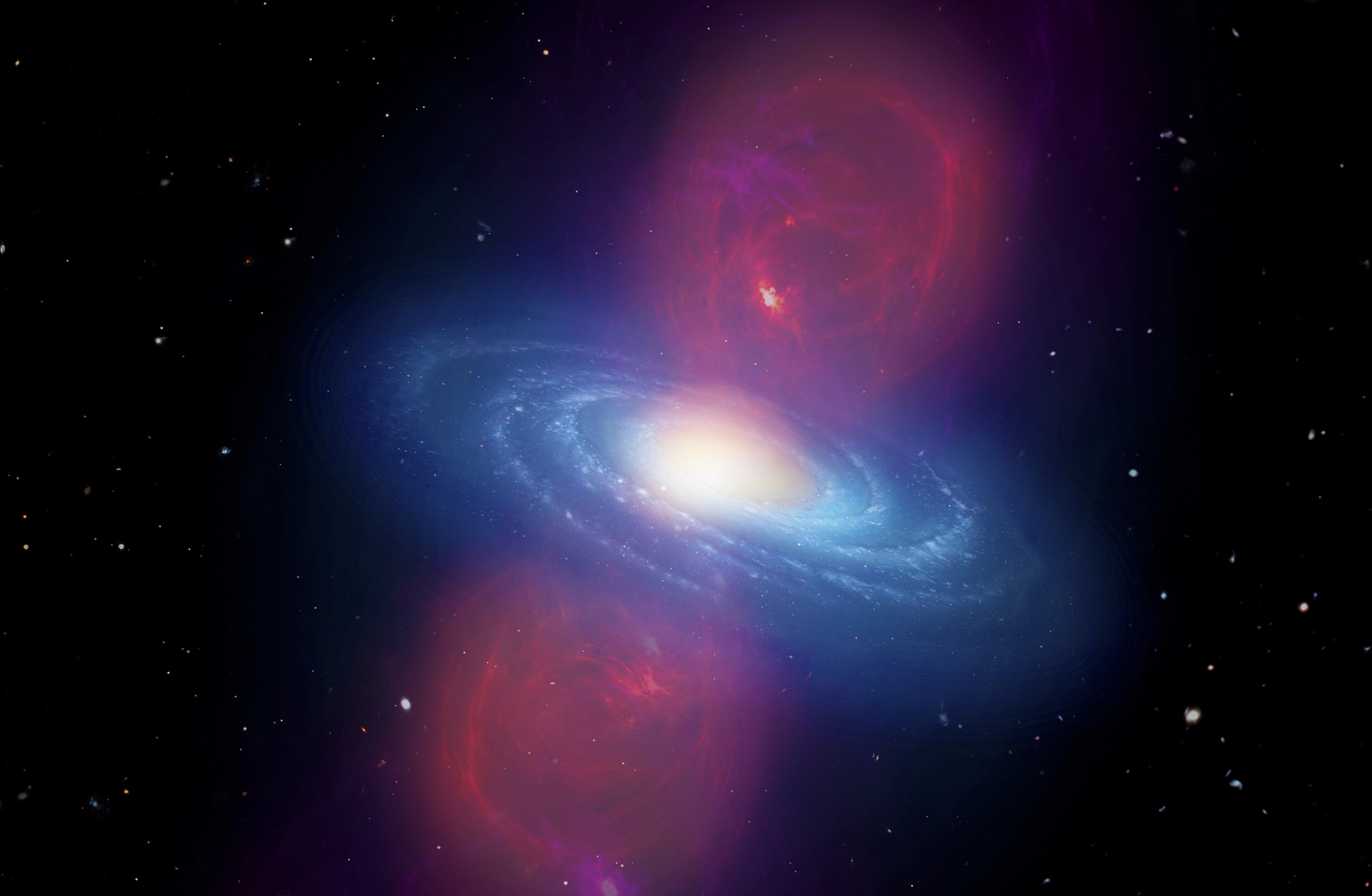 علماء الفلك يحلون  لغز الفقاعات الغامضة حول مركز مجرة درب التبانة