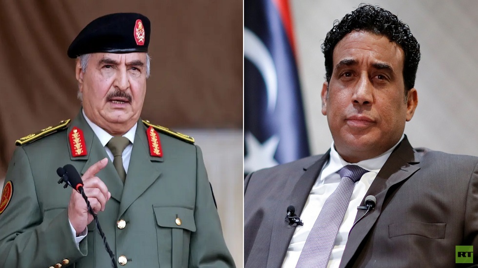 مصدر: رئيس المجلس الرئاسي الليبي محمد المنفي يلتقي القائد العام للجيش خليفة حفتر في مصر
