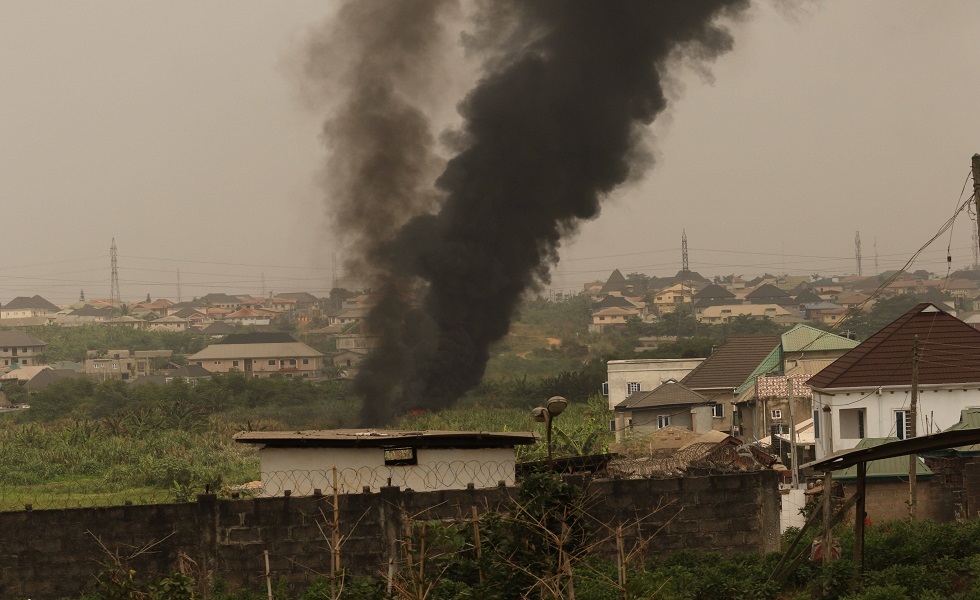 حريق في نيجيريا