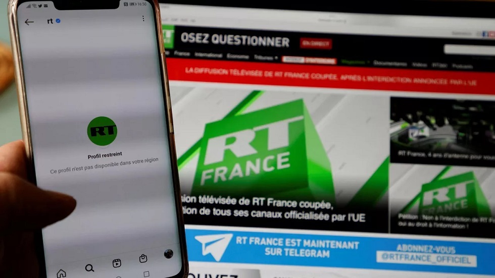 قناة RT France تعلن وقف عملها على الأراضي الفرنسية