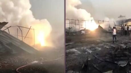 الهند.. مصرع 3 أشخاص على الأقل بحريق في مصنع ألعاب نارية بولاية مهاراشاترا شرقي البلاد (صور)