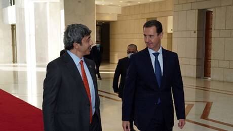 بشار الأسد يستقبل وزير الخارجية الإماراتي (صورة + فيديو)