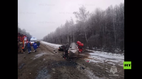 بالفيديو.. حادث مروري مأساوي في تولا الروسية
