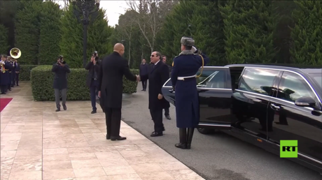 مراسم استقبال رئيس أذربيجان لنظيره المصري عبدالفتاح السيسي