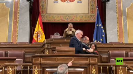 نشطاء يقتحمون الكونغرس الإسباني