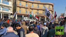 تظاهرات أمام البنك المركزي العراقي بسبب الدولار