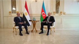 سبل التعاون لاسيما في مجال الطاقة .. قمة بين السيسي وعلييف في باكو
