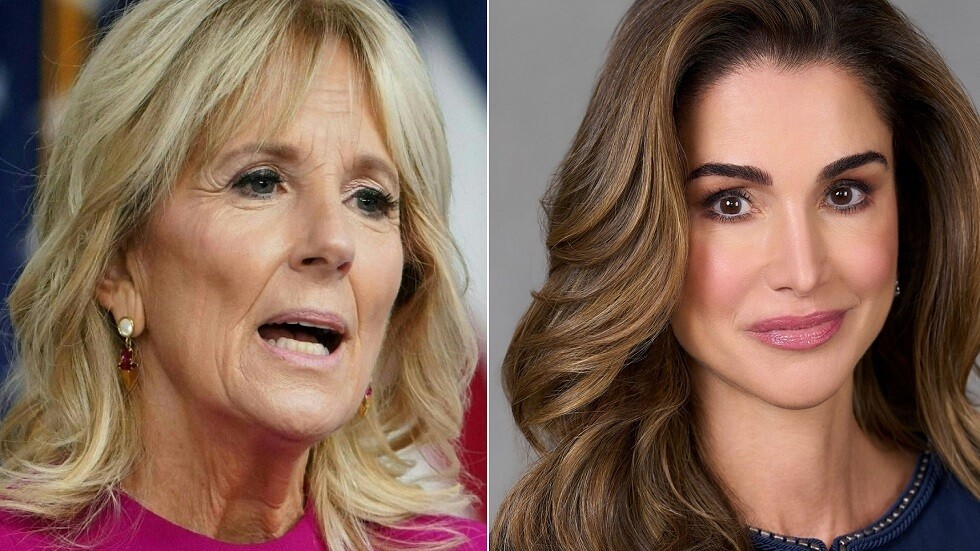 لقاء بين الملكة رانيا وجيل بايدن (صور)