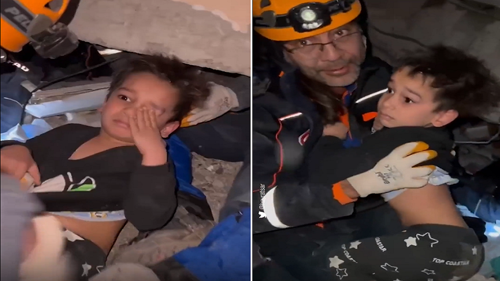 شاهد.. الطفل: "ماذا يحدث".. المنقذون: "صباح الخير.. لا شيء"