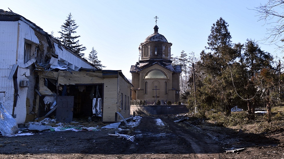 كنيسة في منطقة محررة بدونيتسك (صورة أرشيفية)