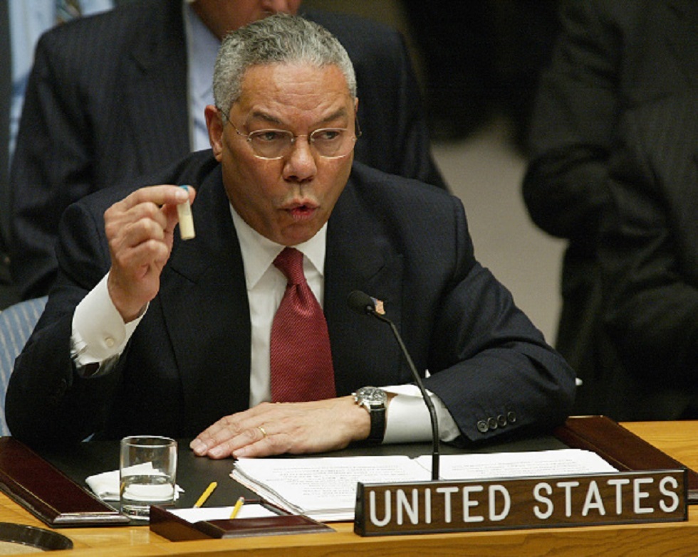 خطاب وزير الخارجية الأمريكية كولن باول في جلسة مجلس الأمن الدولي، 5 فبراير 2003