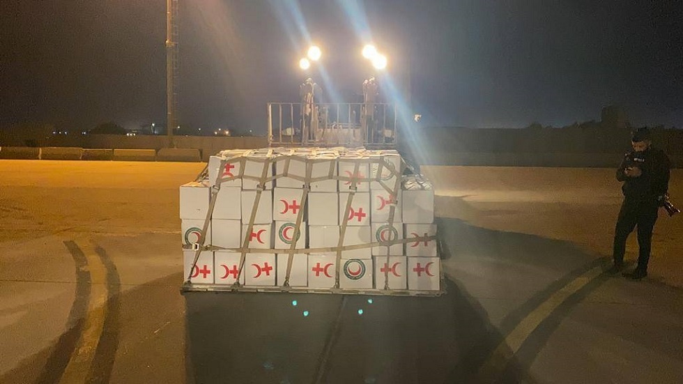وصول طائرة محملة بـ 70 طنا من المساعدات العراقية إلى مطار دمشق الدولي