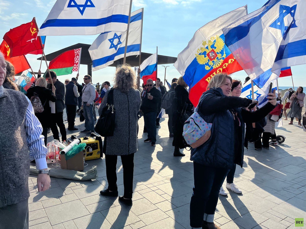 مسيرة في تل أبيب دعما لروسيا والعملية العسكرية الخاصة