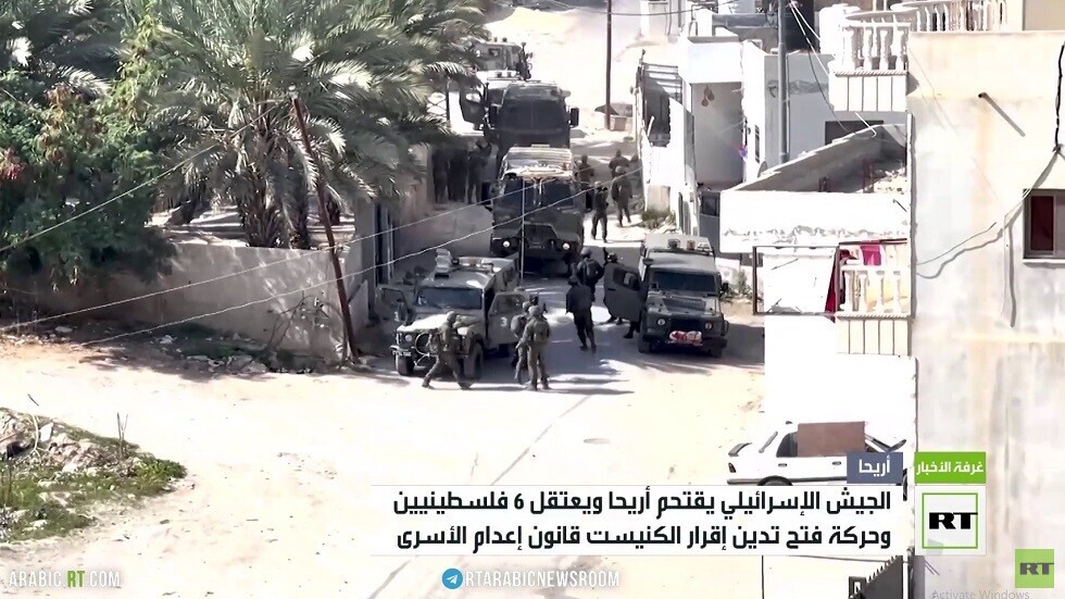 الجيش الإسرائيلي يقتحم أريحا ويعتقل 6 فلسطينيين