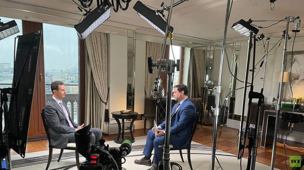 أبرز تصريحات الرئيس السوري بشار الأسد بلقاء مع قناة RT في موسكو