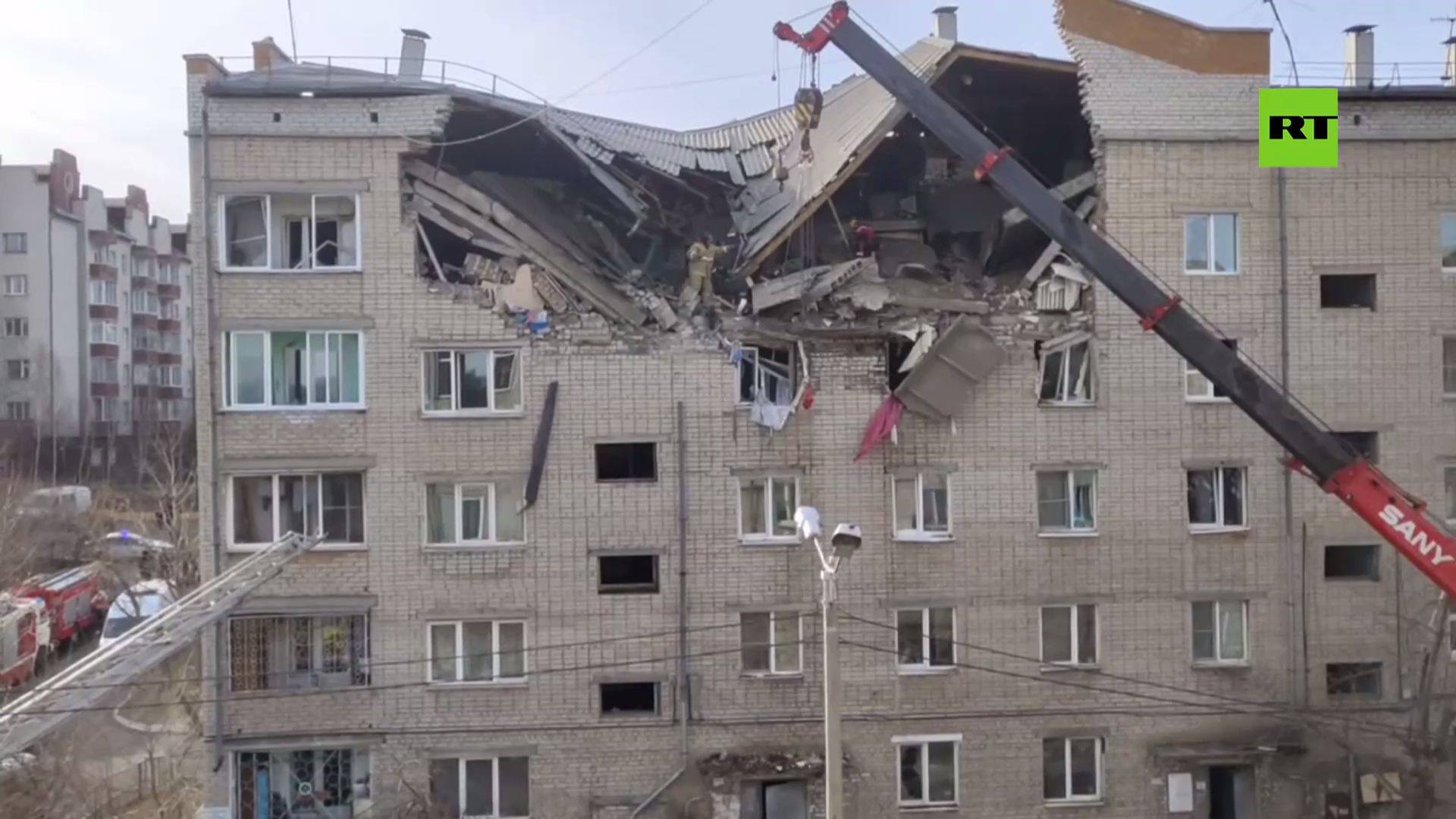 مشاهد من عمليات الإنقاذ في موقع انفجار غاز بضواحي تشيتا الروسية