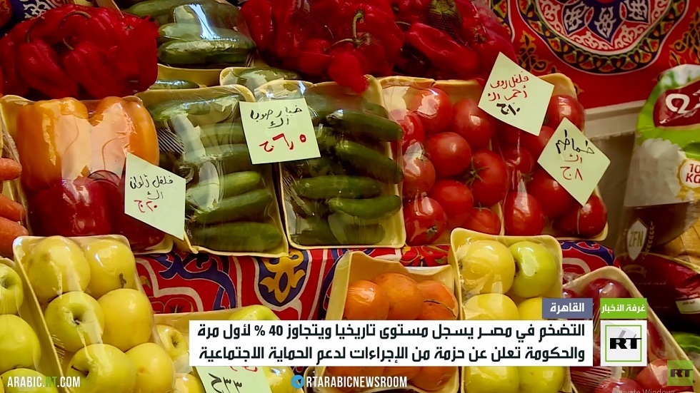 التضخم في مصر يسجل مستوى تاريخيا غير مسبوق