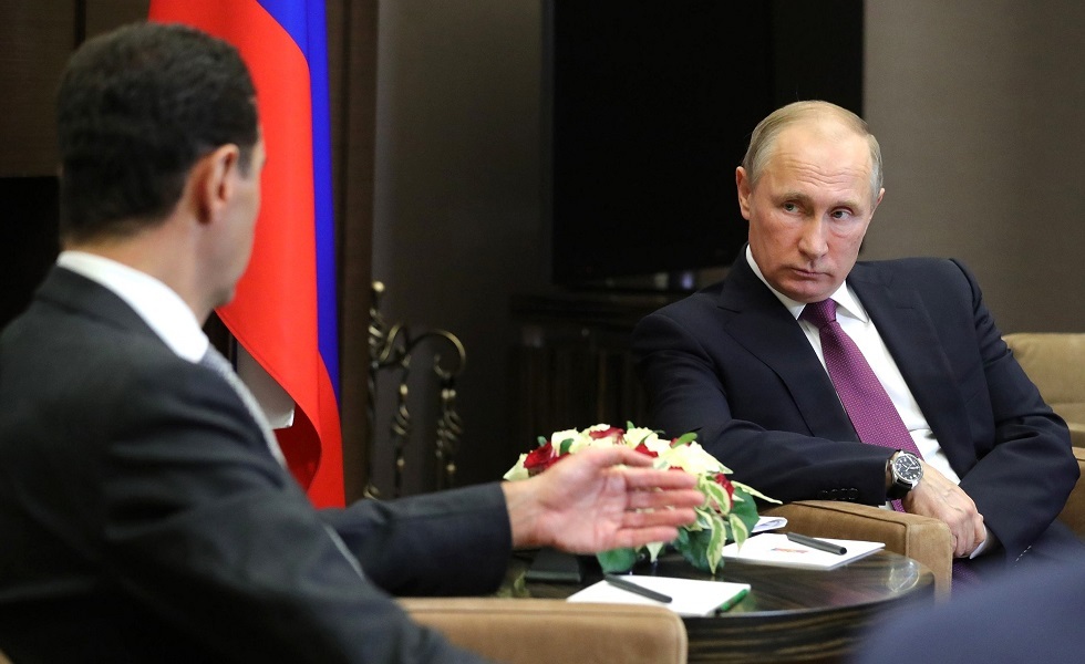 بوتين في لقائه مع الأسد: نحن على اتصال دائم والعلاقات بين روسيا وسوريا تتطور