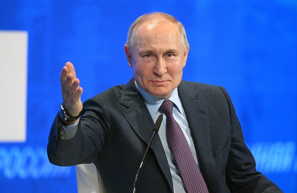 الرئيس الروسي فلاديمير بوتين في المؤتمر السابع عشر للاتحاد الروسي للصناعيين ورجال الأعمال