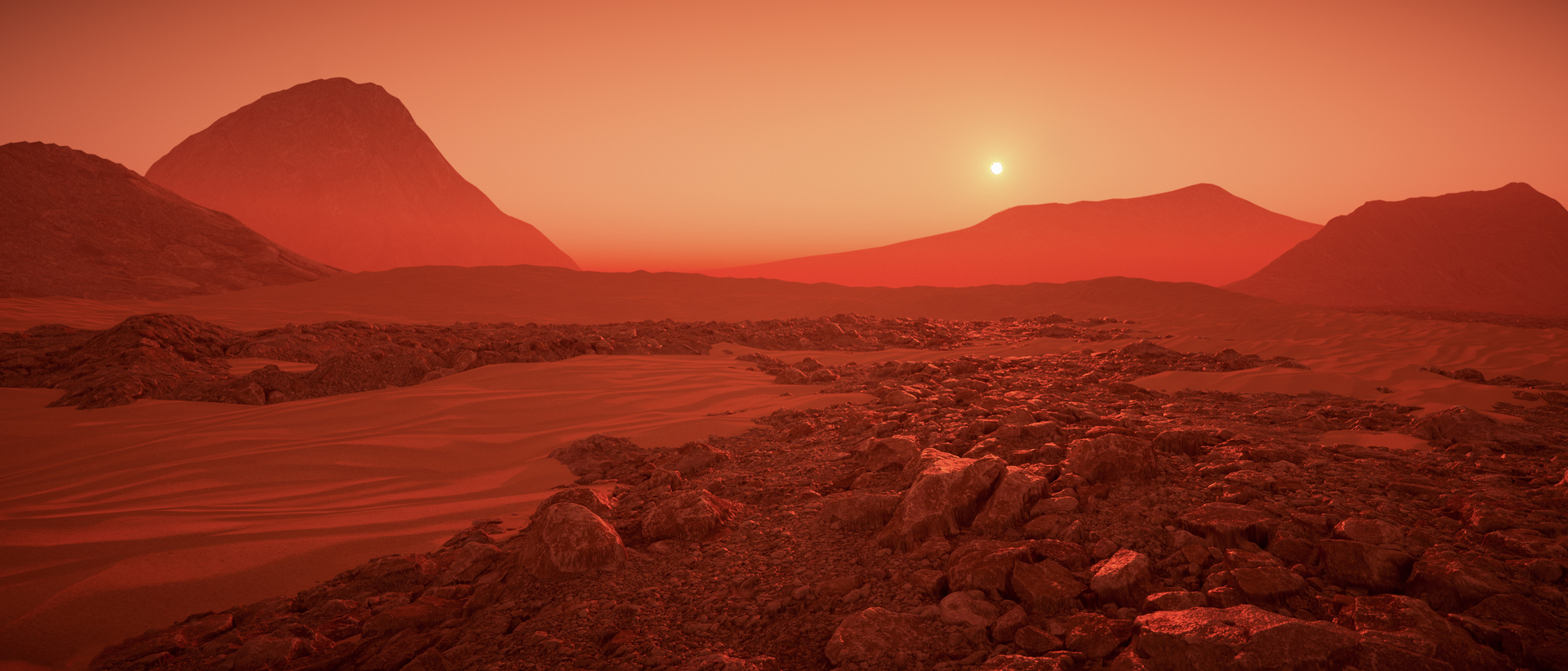 صورة تعبيرية لسطح المريخ