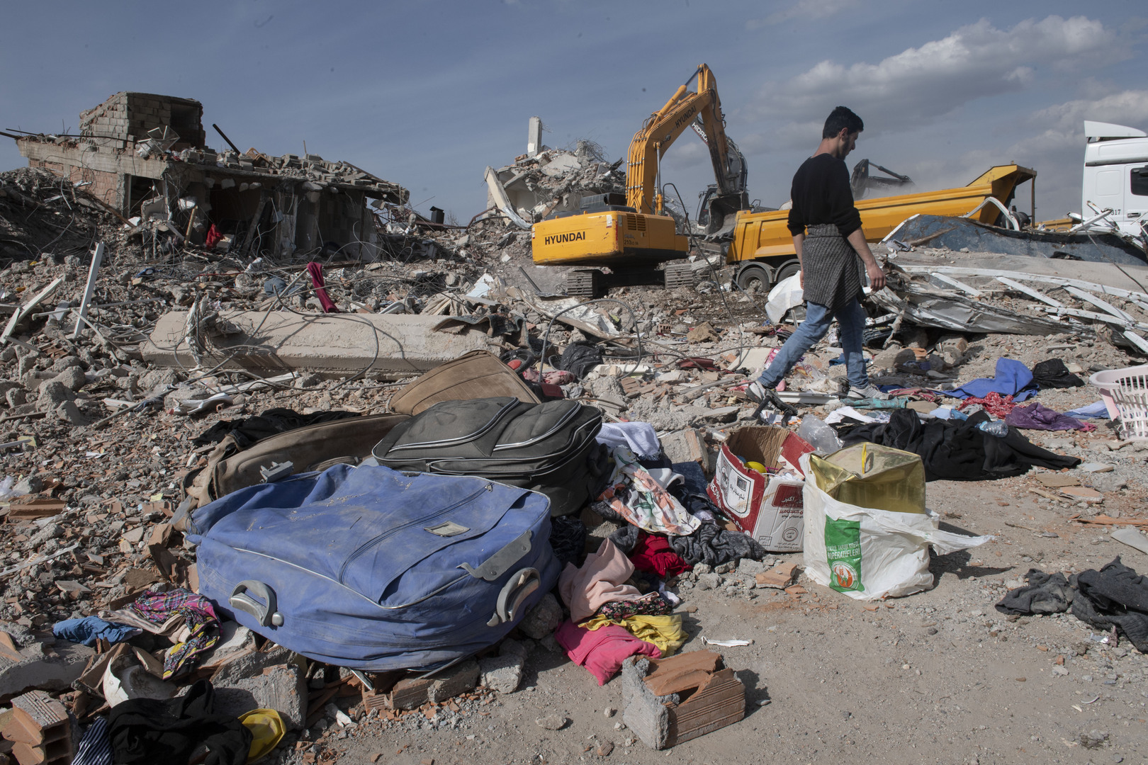 آثار الدمار عقب زلزال 6 فبراير، غازي عنتاب جنوب تركيا