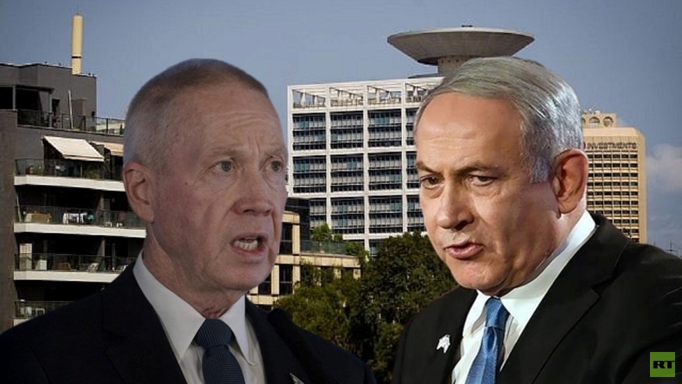 رئيس وزراء إسرائيل بنيامين نتنياهو، ووزير الدفاع يوآف غالانت