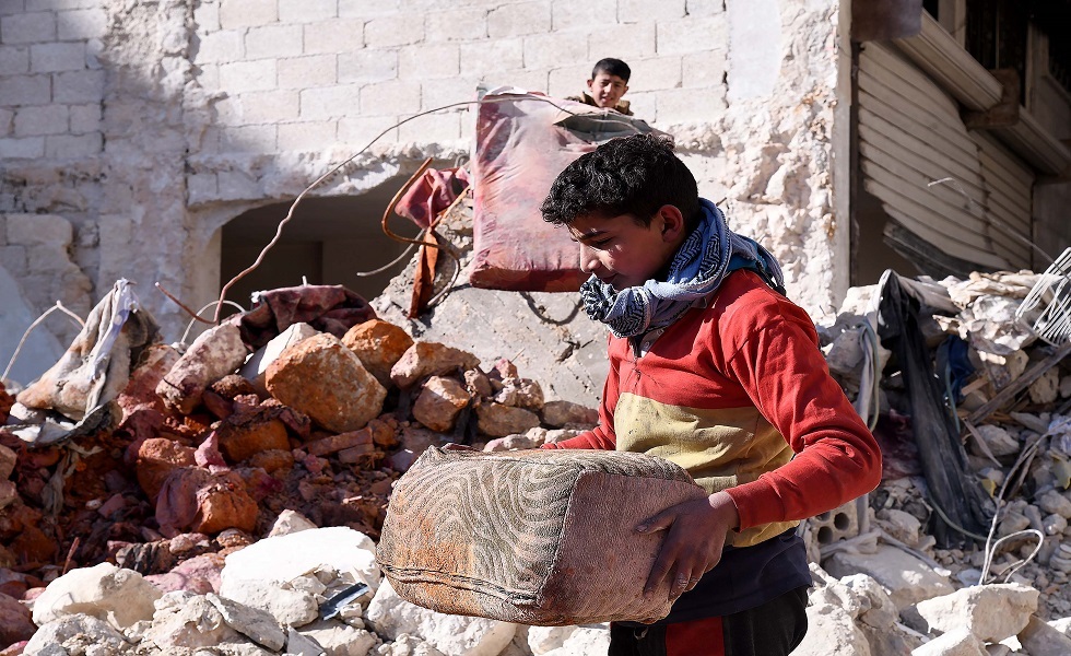أضرار الزلزال الذي ضرب سوريا -مدينة حلب