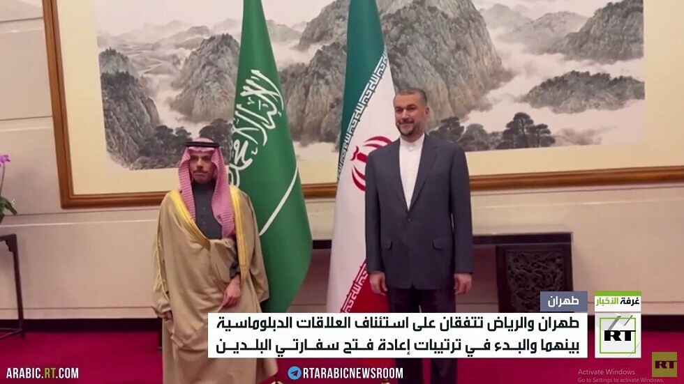 إيران والسعودية تتفقان على استئناف العلاقات الدبلوماسية
